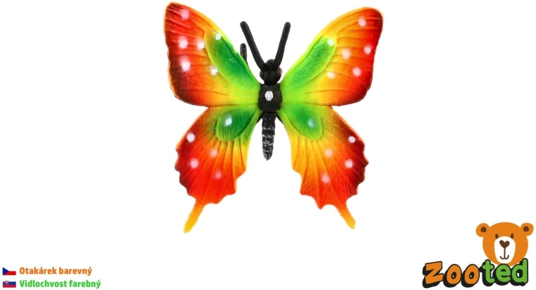 Papillon machaon tropical en plastique coloré - 1 pièce