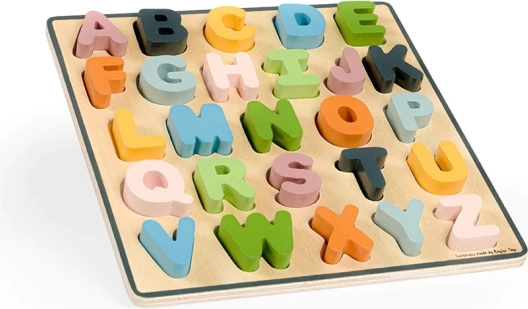 Bigjigs Toys puzzle en bois alphabet – lettres majuscules ABC