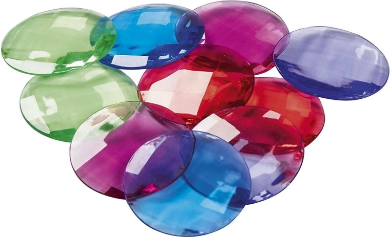 10 cristaux colorés pour la pêche et les jeux