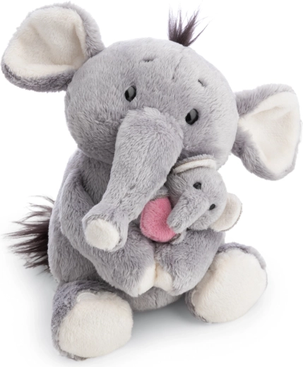 Éléphant en peluche Nici avec son bébé little & me