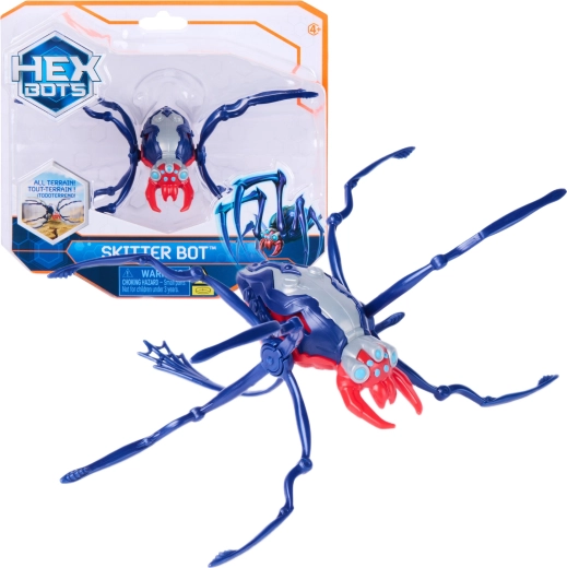 Spin Master Hex Bots Skitter Bot araignée robot bleue - 1 pièce