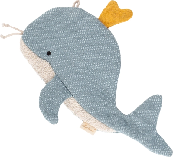 sigikid doudou d’éveil confortable baleine avec film bruissant