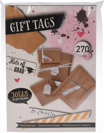 Étiquettes-cadeaux 22,5 × 16,5 cm, 30 feuilles, 6 motifs