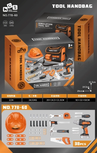 Set d’outils pour enfants dans une mallette pour petits bricoleurs