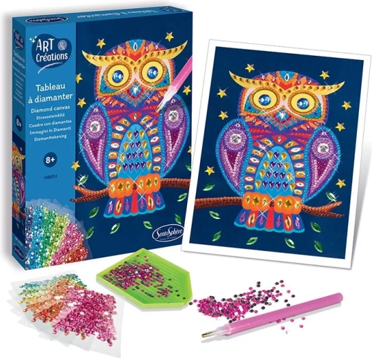 Sentosphere tableau diamanté hibou