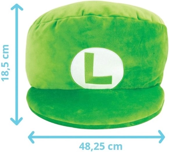 TOMY Nintendo Super Mario casquette en peluche Luigi