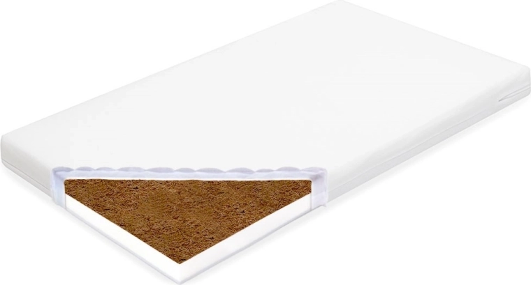 Matelas pour enfant New Baby Standard 120 × 60 × 7 cm coco–mousse blanc
