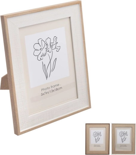 Cadre photo en bois 18 × 23 cm (assortiment de 3 variantes)