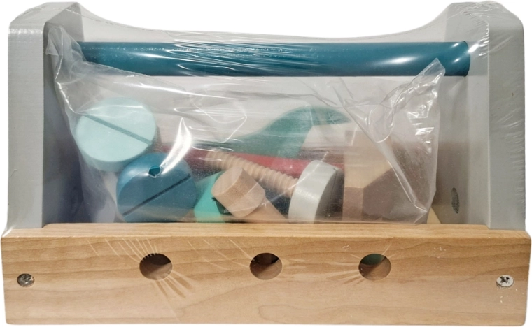 Set d’outils en bois dans une mallette pour enfants