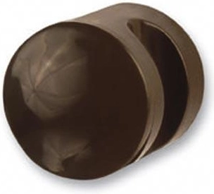 Boule de porte rotative avec rosace ronde, plastique, marron
