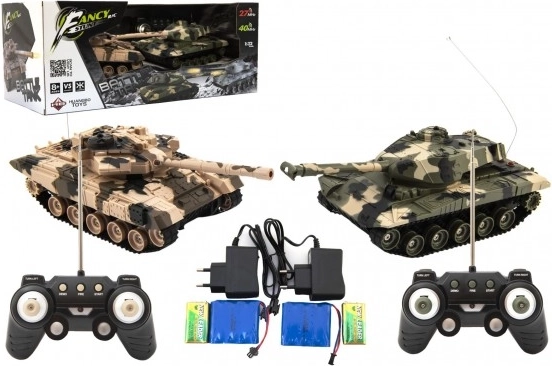 Bataille de chars modèles RC avec pack rechargeable