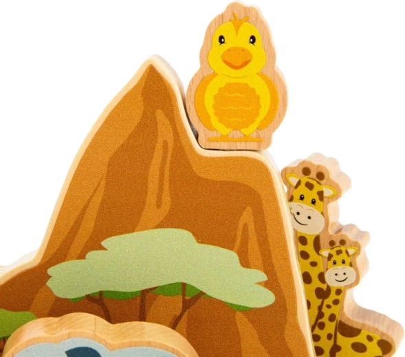 Figurines en bois massives adaptées aux petites mains