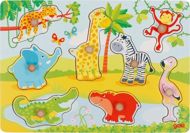 Puzzle en bois Animaux d’Afrique – bébés