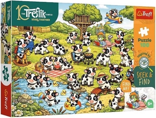 Puzzle Trefl Seek and Find – Le monde des petites vaches (100 pièces)