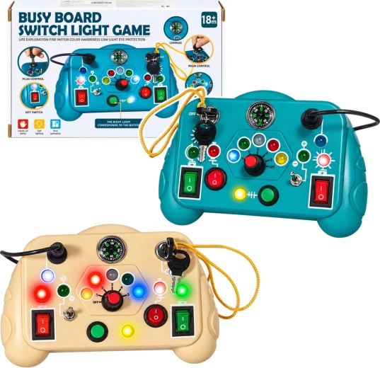 Panneau sensoriel interactif pour enfants avec 13 activités et lumières - 1 pièce