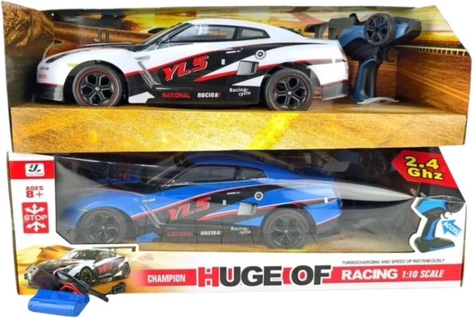 Voiture de sport RC avec télécommande 2,4 GHz (échelle 1:10)