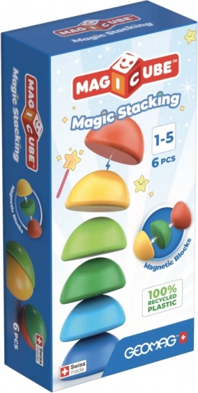 Geomag Magicube Stacking – demi-sphères magnétiques, 6 pièces