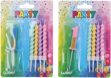 Bougie de fête numéro 1 avec 4 bougies