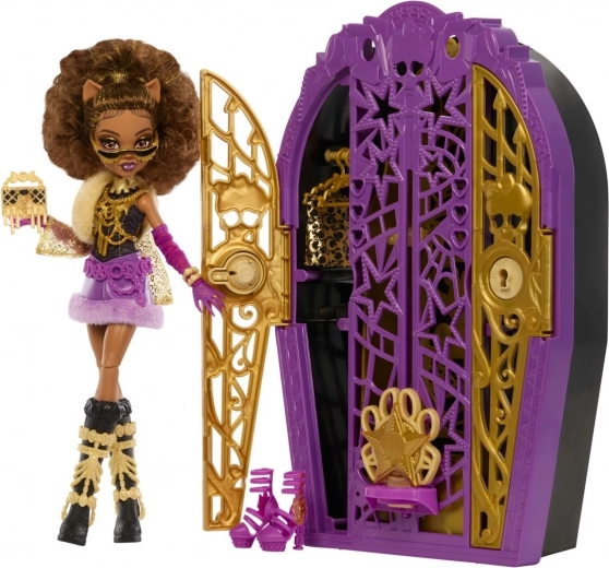 Poupée MONSTER HIGH Secrets hantés Clawdeen Wolf avec armoire secrète et accessoires