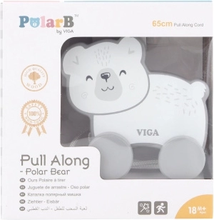 Jouet à tirer en bois Ours polaire