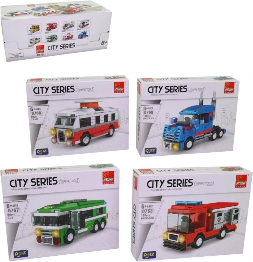 Kit de construction véhicules urbains – coffret de 8 modèles en présentoir