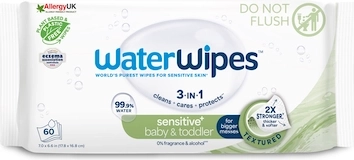 Lingettes humides WATERWIPES Baby & Toddler 3 en 1, 60 pcs