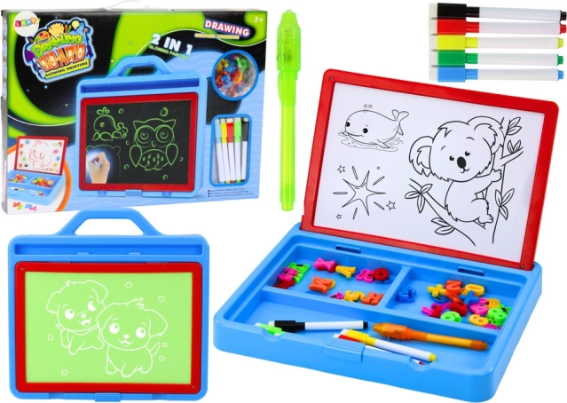 Tableau de dessin magnétique 2-en-1 avec dessin lumineux