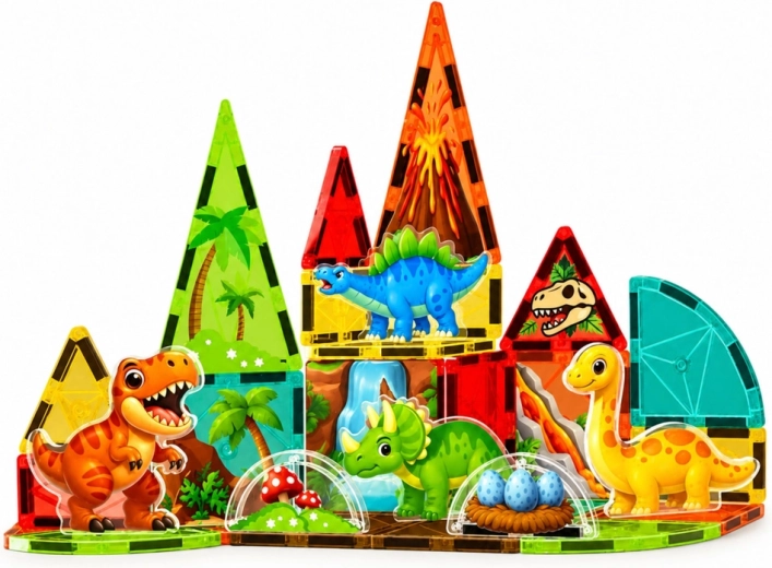 Un monde de dinosaures que l’enfant construit lui-même