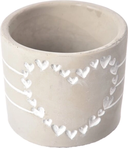 Pot en béton en forme de cœur – gris