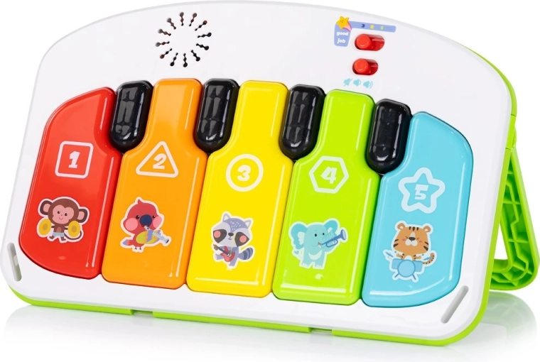 Piano interactif avec lumières, mélodies et animaux