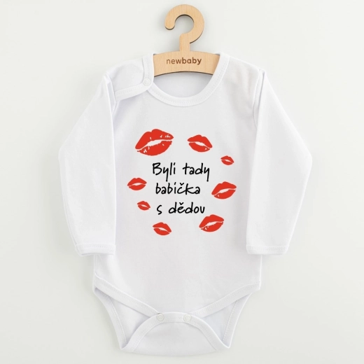 Body bébé à imprimé New Baby – mamie et papy sont passés, manches longues