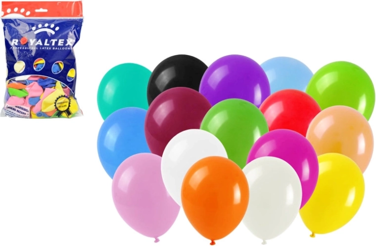 Ballons pastel 25 cm, assortiment de couleurs, 100 pcs