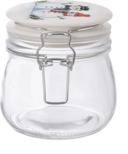 Motif hivernal bonhomme de neige qui rend la cuisine plus chaleureuse