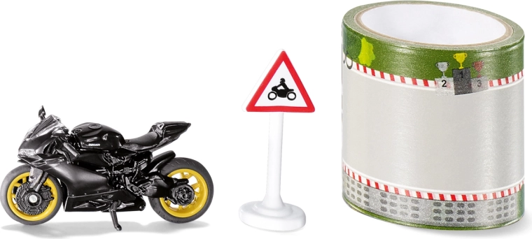 Siku Ducati Panigale 1299 avec piste de course autocollante