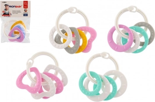 Ensemble de dentition avec anneaux en plastique colorés