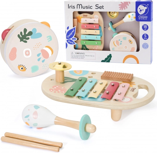 Set d’instruments de musique en bois pour enfants