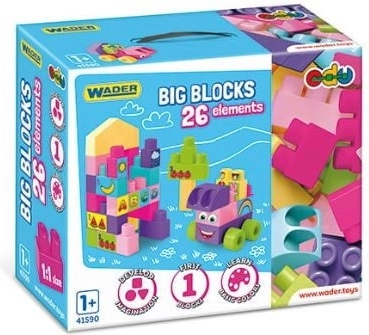 Wader grands blocs 26 pièces roses