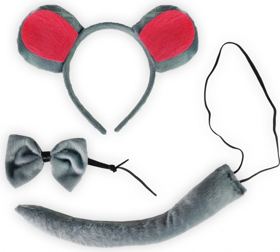 Ensemble de costume de souris avec queue et nœud papillon
