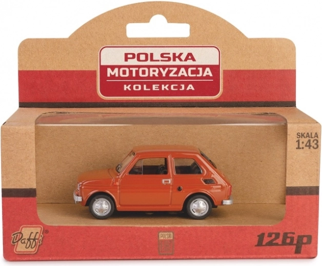 Modèle réduit de voiture FIAT 126p PRL marron 1:43