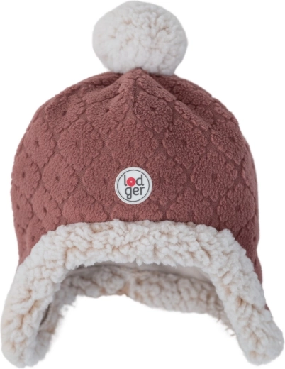 Bonnet en polaire Lodger Hatter folklore rosewood 6–12 mois