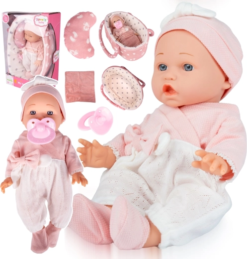 Poupée 30 cm avec porte-bébé