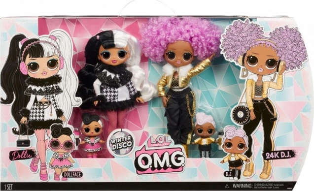 L.O.L. Surprise OMG Winter Disco set de poupées Dollie et 24K DJ