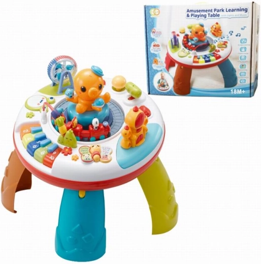 Table d’activités interactive petite pieuvre avec train et petit piano