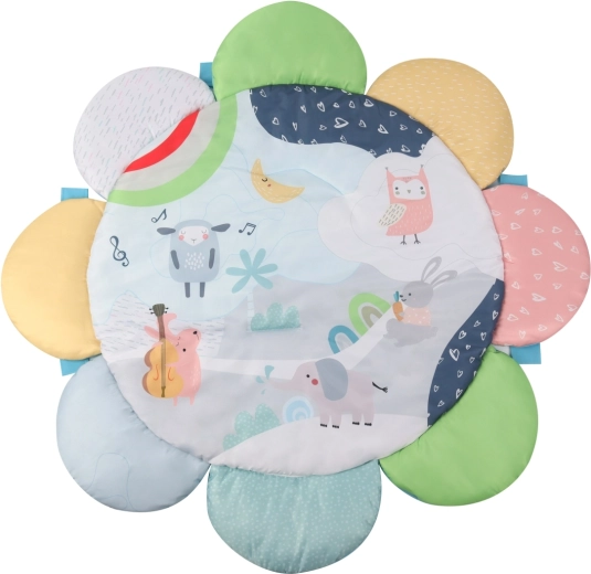 Forme de fleur et bords moelleux pour un jeu confortable