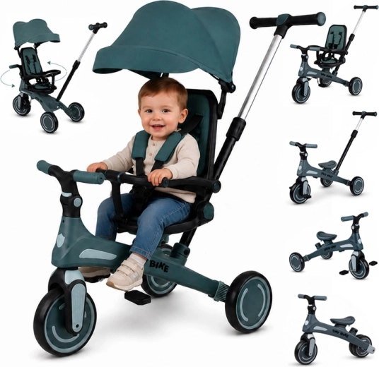 Tricycle enfant Tiny Bike 5 en 1 évolutif avec l’enfant – Vert