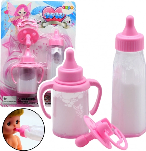 Ensemble pour poupées avec lait disparaissant et tétine