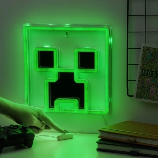 Lumière néon Minecraft Creeper pour mur