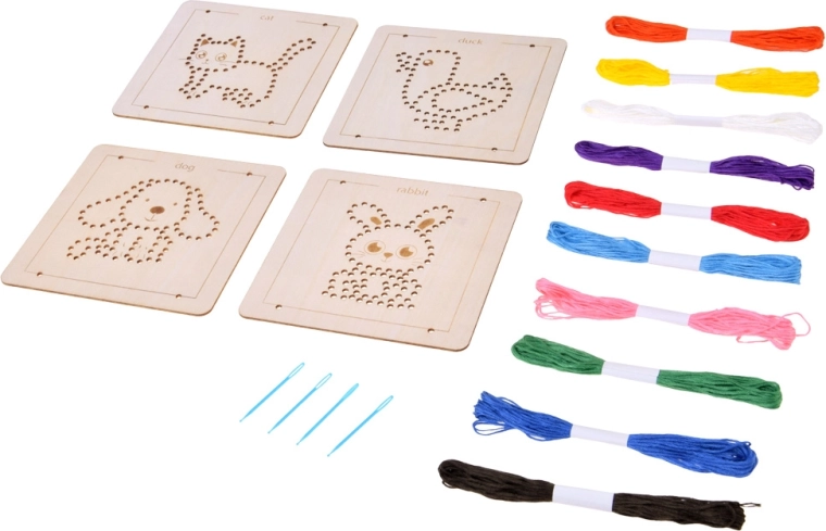 4 gabarits d’animaux en bois
