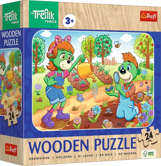 Puzzle en bois TREFLÍCI 24 pièces