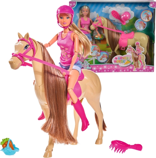 Poupée cavalière Steffi Love avec cheval et accessoires